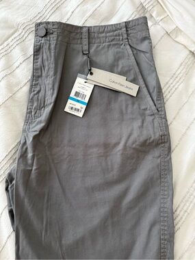 NWT Calvin Klein Gray Slim Straight Chino Pants